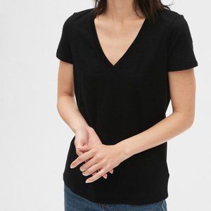 GAP Vintage Wash black cotton V-Neck t-shirt XXL
